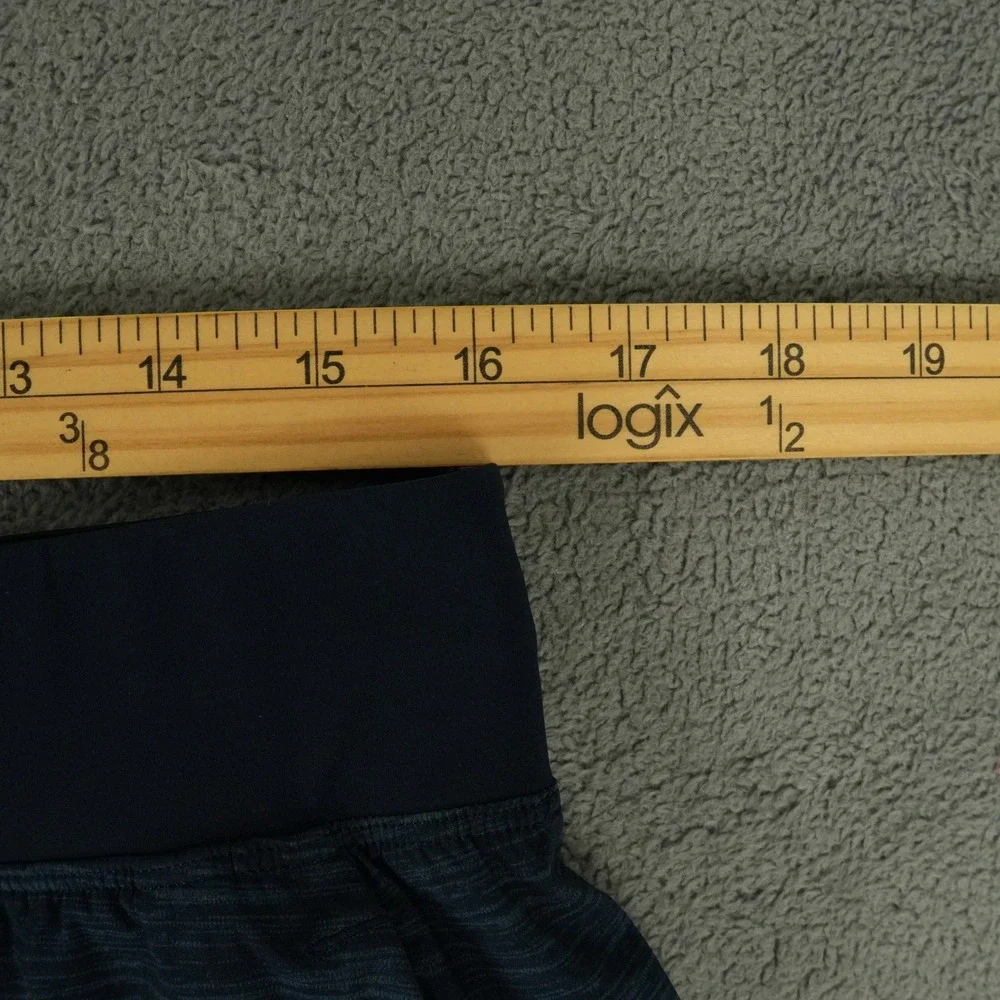 Lululemon T.H.E. Short Mens L Blue Space Dye Lined Athletic Gym Workout‎ Shorts